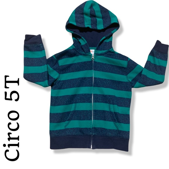 Kid's 5 Stripe Zip Hoodie Kelly Green main image 1